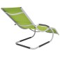 vidaXL Tumbona con cojín aluminio y textilene verde vidaXL Tumbona con cojín aluminio y textilene verde