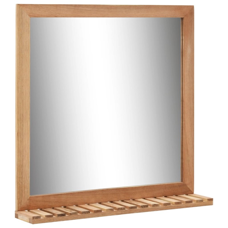 vidaXL Espejo de cuarto de baño madera maciza de nogal 60x12x62 cm vidaXL Espejo de cuarto de baño madera maciza de nogal 60x12x62 cm