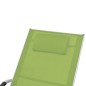 vidaXL Tumbona con cojín aluminio y textilene verde vidaXL Tumbona con cojín aluminio y textilene verde
