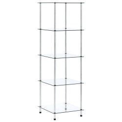 vidaXL Estantería 3 niveles cristal templado transparente 40x40x67 cm