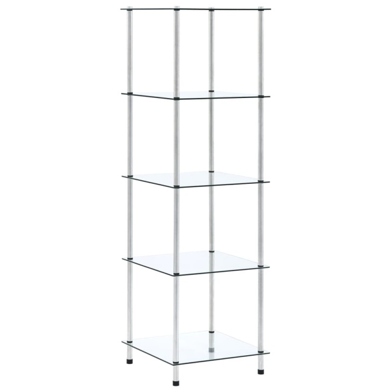 vidaXL Estantería 3 niveles cristal templado transparente 40x40x67 cm vidaXL Estantería 3 niveles cristal templado transparente 40x40x67 cm