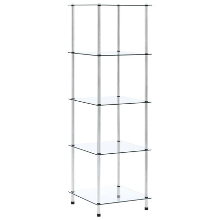 vidaXL Estantería 3 niveles cristal templado transparente 40x40x67 cm
