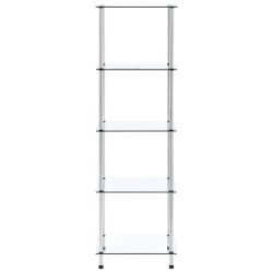 vidaXL Estantería 3 niveles cristal templado transparente 40x40x67 cm