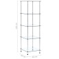 vidaXL Estantería 3 niveles cristal templado transparente 40x40x67 cm vidaXL Estantería 3 niveles cristal templado transparente 40x40x67 cm