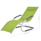 vidaXL Tumbona con cojín aluminio y textilene verde vidaXL Tumbona con cojín aluminio y textilene verde