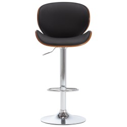 vidaXL Taburete de cocina cuero sintético negro