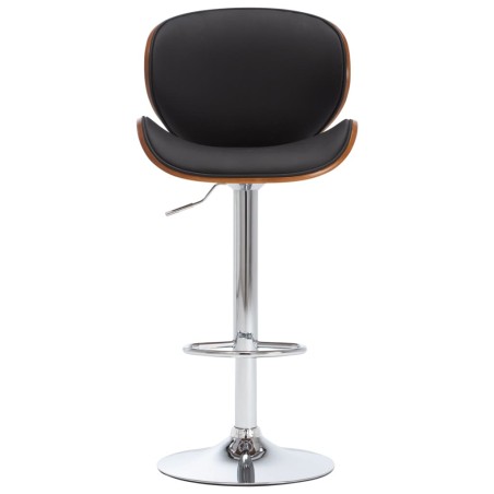 vidaXL Taburete de cocina cuero sintético negro