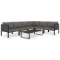 vidaXL Mueblesde jardín 7 pzas y cojines ratán sintético antracita vidaXL Mueblesde jardín 7 pzas y cojines ratán sintético antracita