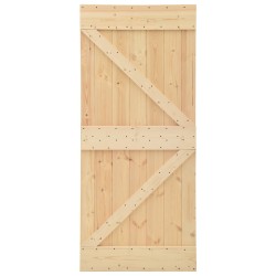 vidaXL Puerta de madera maciza de pino 100x210 cm
