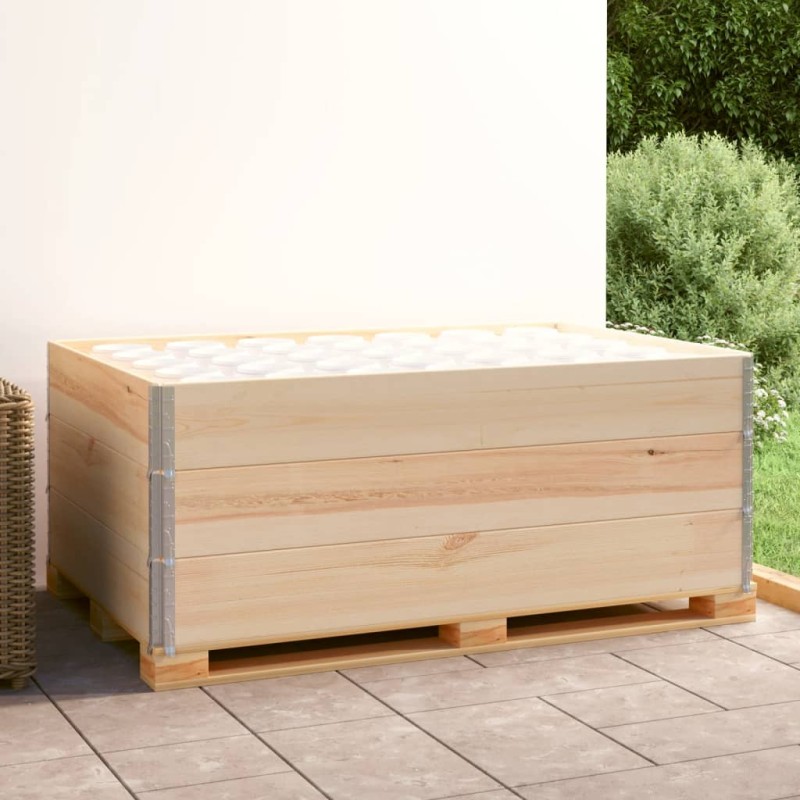 vidaXL Collares de caja de palé 3 uds madera maciza de pino 100x150 cm vidaXL Collares de caja de palé 3 uds madera maciza de pino 100x150 cm