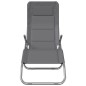 vidaXL Tumbonas plegables 2 uds textilene acero con recubrimiento gris vidaXL Tumbonas plegables 2 uds textilene acero con recubrimiento gris