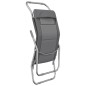 vidaXL Tumbonas plegables 2 uds textilene acero con recubrimiento gris vidaXL Tumbonas plegables 2 uds textilene acero con recubrimiento gris