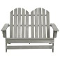 vidaXL Otomana Adirondack de jardín 2 plazas madera de abeto gris vidaXL Otomana Adirondack de jardín 2 plazas madera de abeto gris