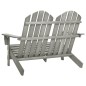 vidaXL Otomana Adirondack de jardín 2 plazas madera de abeto gris vidaXL Otomana Adirondack de jardín 2 plazas madera de abeto gris