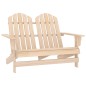 vidaXL Otomana Adirondack de jardín 2 plazas madera de abeto