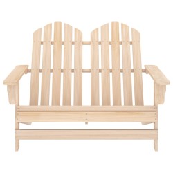 vidaXL Otomana Adirondack de jardín 2 plazas madera de abeto