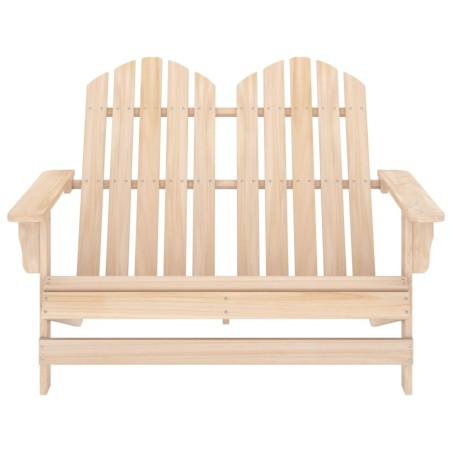 vidaXL Otomana Adirondack de jardín 2 plazas madera de abeto