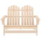 vidaXL Otomana Adirondack de jardín 2 plazas madera de abeto