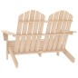 vidaXL Otomana Adirondack de jardín 2 plazas madera de abeto