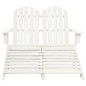 vidaXL Otomana Adirondack de jardín 2 plazas madera de abeto blanco vidaXL Otomana Adirondack de jardín 2 plazas madera de abeto blanco