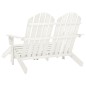 vidaXL Otomana Adirondack de jardín 2 plazas madera de abeto blanco vidaXL Otomana Adirondack de jardín 2 plazas madera de abeto blanco
