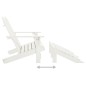 vidaXL Otomana Adirondack de jardín 2 plazas madera de abeto blanco vidaXL Otomana Adirondack de jardín 2 plazas madera de abeto blanco