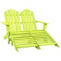 vidaXL Otomana Adirondack de jardín 2 plazas madera de abeto verde vidaXL Otomana Adirondack de jardín 2 plazas madera de abeto verde