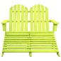 vidaXL Otomana Adirondack de jardín 2 plazas madera de abeto verde vidaXL Otomana Adirondack de jardín 2 plazas madera de abeto verde
