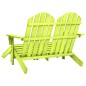 vidaXL Otomana Adirondack de jardín 2 plazas madera de abeto verde vidaXL Otomana Adirondack de jardín 2 plazas madera de abeto verde