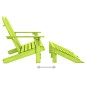 vidaXL Otomana Adirondack de jardín 2 plazas madera de abeto verde vidaXL Otomana Adirondack de jardín 2 plazas madera de abeto verde