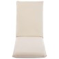 vidaXL Tumbona plegable de tela Oxford blanco crema