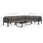 vidaXL Mueblesde jardín 7 pzas y cojines ratán sintético antracita vidaXL Mueblesde jardín 7 pzas y cojines ratán sintético antracita