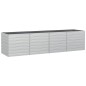 vidaXL Arriate de acero galvanizado plateado 320x80x77 cm vidaXL Arriate de acero galvanizado plateado 320x80x77 cm