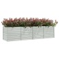 vidaXL Arriate de acero galvanizado plateado 320x80x77 cm vidaXL Arriate de acero galvanizado plateado 320x80x77 cm