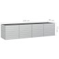 vidaXL Arriate de acero galvanizado plateado 320x80x77 cm vidaXL Arriate de acero galvanizado plateado 320x80x77 cm