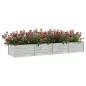 vidaXL Arriate de acero galvanizado plateado 320x80x45 cm vidaXL Arriate de acero galvanizado plateado 320x80x45 cm
