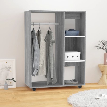 vidaXL Armario madera contrachapada gris Sonoma 80x40x110 cm