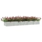vidaXL Arriate de acero galvanizado plateado 400x80x45 cm