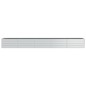 vidaXL Arriate de acero galvanizado plateado 400x80x45 cm