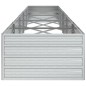 vidaXL Arriate de acero galvanizado plateado 400x80x45 cm