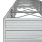 vidaXL Arriate de acero galvanizado plateado 400x80x45 cm