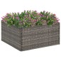 vidaXL Jardinera ratán sintético gris 80x80x40 cm vidaXL Jardinera ratán sintético gris 80x80x40 cm