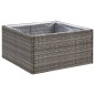 vidaXL Jardinera ratán sintético gris 80x80x40 cm vidaXL Jardinera ratán sintético gris 80x80x40 cm