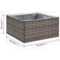 vidaXL Jardinera ratán sintético gris 80x80x40 cm vidaXL Jardinera ratán sintético gris 80x80x40 cm