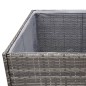 vidaXL Jardinera ratán sintético gris 80x80x80 cm vidaXL Jardinera ratán sintético gris 80x80x80 cm