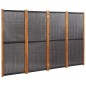 vidaXL Biombo divisor de 4 paneles negro 280x180 cm vidaXL Biombo divisor de 4 paneles negro 280x180 cm