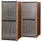 vidaXL Biombo divisor de 4 paneles negro 280x180 cm vidaXL Biombo divisor de 4 paneles negro 280x180 cm