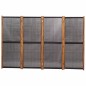 vidaXL Biombo divisor de 4 paneles negro 280x180 cm vidaXL Biombo divisor de 4 paneles negro 280x180 cm