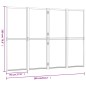 vidaXL Biombo divisor de 4 paneles negro 280x180 cm vidaXL Biombo divisor de 4 paneles negro 280x180 cm