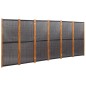 vidaXL Biombo divisor de 6 paneles negro 420x180 cm vidaXL Biombo divisor de 6 paneles negro 420x180 cm